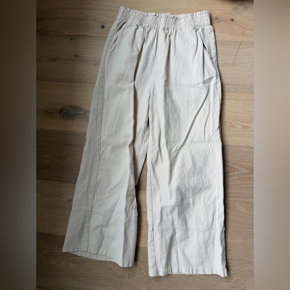Gentle Fawn Wide-Leg Pull-On Pants – Cream / Oatmeal (Size M)